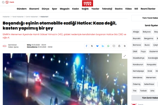 haberturk bosandigi esinin otomobille ezdigi hatice kaza degil kasten yapilmis bir sey 8e