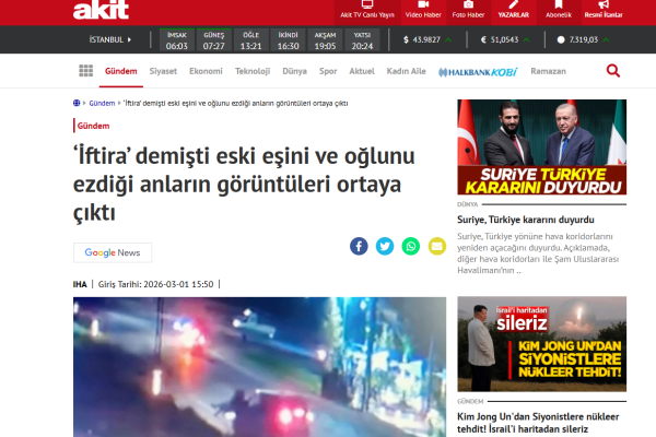 yeni akit iftira demisti eski esini ve oglunu ezdigi anlarin goruntuleri ortaya cikti