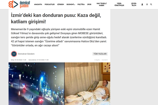 demokrat gundem izmir deki kan donduran pusu kaza degil katliam girisimi