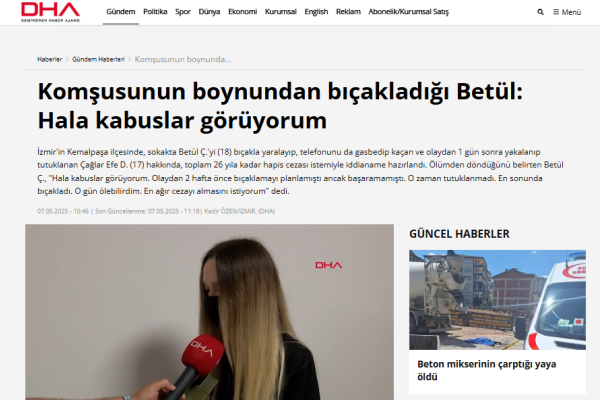 dha komsusunun boynundan bicakladigi betul hala kabuslar goruyorum dha komsusunun boynundan bicakladigi betul hala kabuslar goruyorum