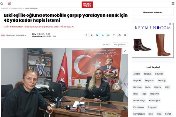 haber turk eski esi ile ogluna otomobille carpip yaralayan sanik icin 42 yila kadar hapis istemi