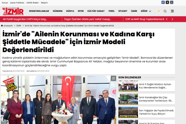 izmirde ailenin korunmasi ve kadina karsi siddetle mucadele icin izmir modeli degerlendirildi