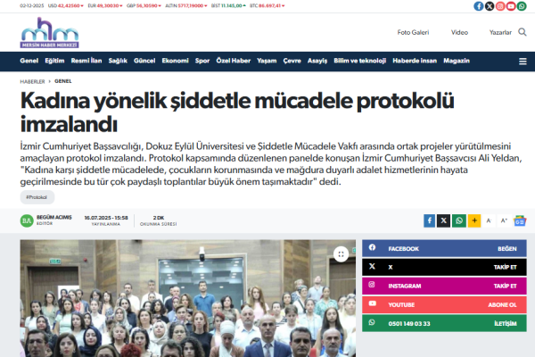 kadina yonelik siddetle mucadele protokolu imzalandi