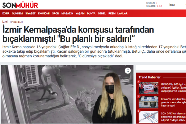 sonmuhur izmir kemalpasada komsusu tarafindan bicaklanmisti bu planli bir saldiri sonmuhur izmir kemalpasada komsusu tarafindan bicaklanmisti bu planli bir saldiri